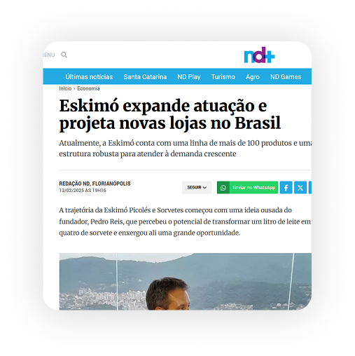 Recorte de notícia sobre a Eskimó 4